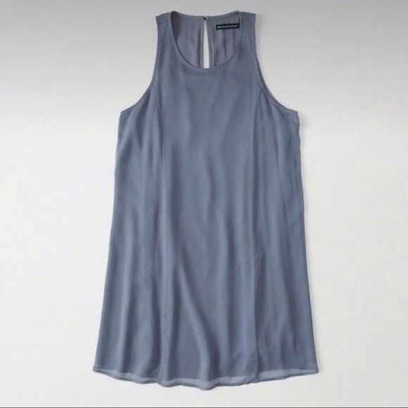 Abercrombie & Fitch Dresses & Skirts - Abercrombie & Fitch Slate Blue Sleeveless Crepe Swing Dress NWT-XS